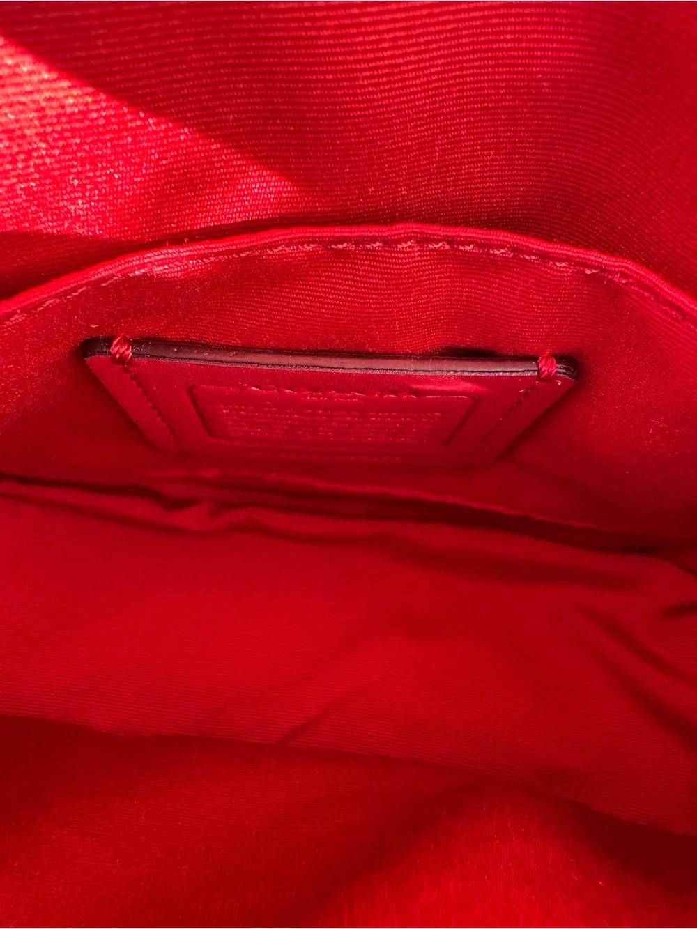 Coach Red Logo Crossbody with Gold Hardware
